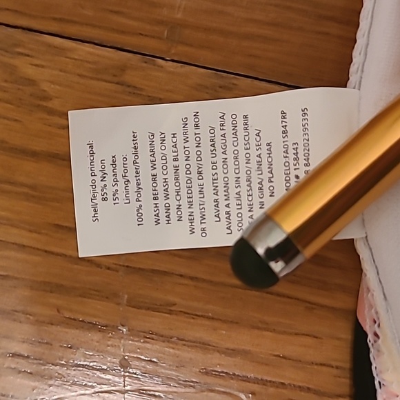 FRESHWATER WOMENS HIGH LEG HIGH WAIST PEACH FLORAL BATHING SUIT BOTTOMS SMALL - Picture 7 of 12